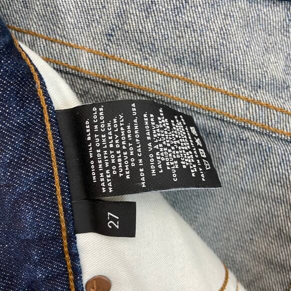 J Brand Ringer Cut Off Distress Blue Jean Shorts - Picture 7 of 8